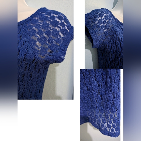 Victoria's Secret Lace Mini Dress.Electric Blue. - Picture 4 of 5